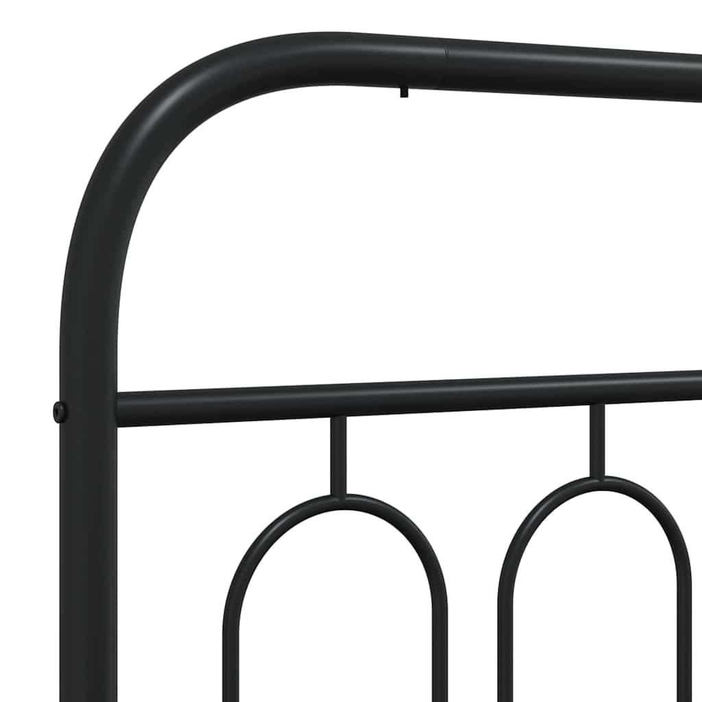 Metalno zamjensko uzglavlje crno 100 cm