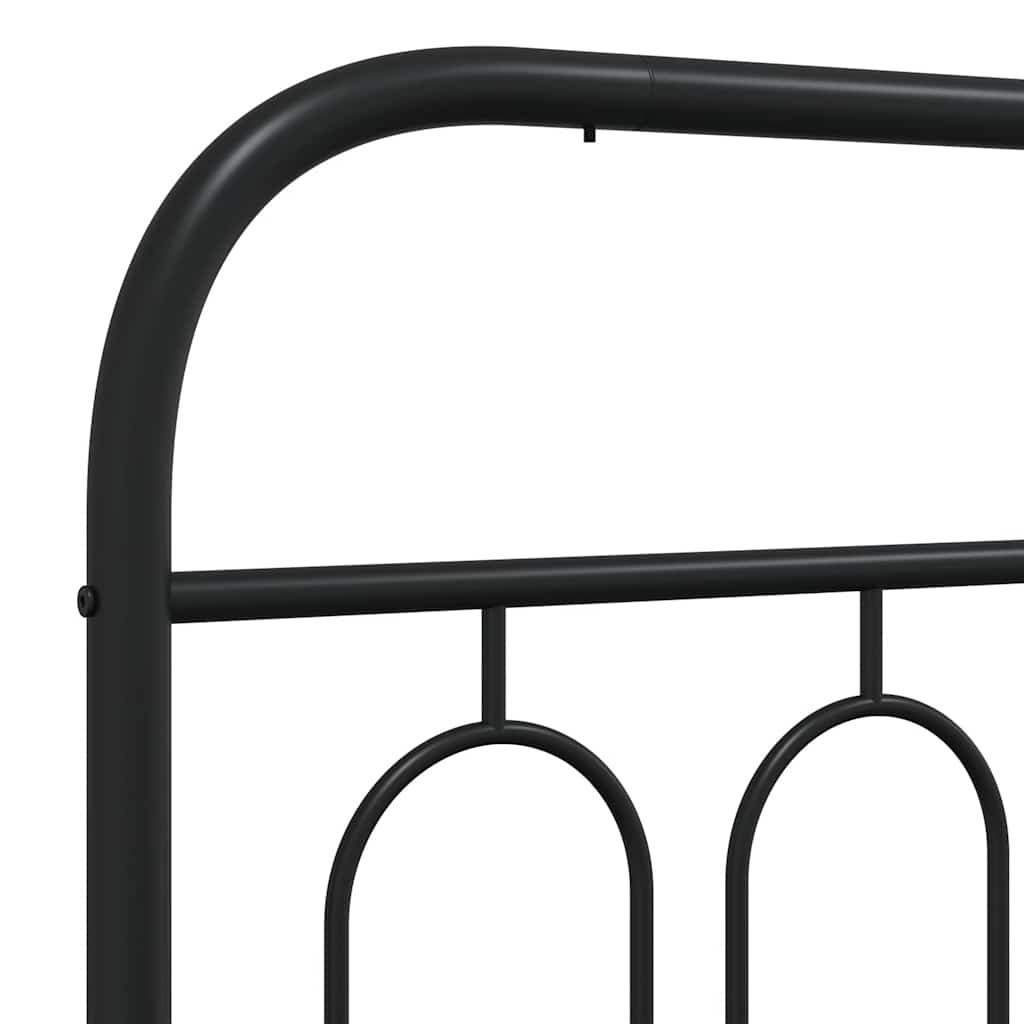 Metalno zamjensko uzglavlje crno 120 cm
