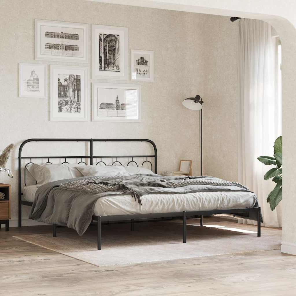 Metalno zamjensko uzglavlje crno 160 cm