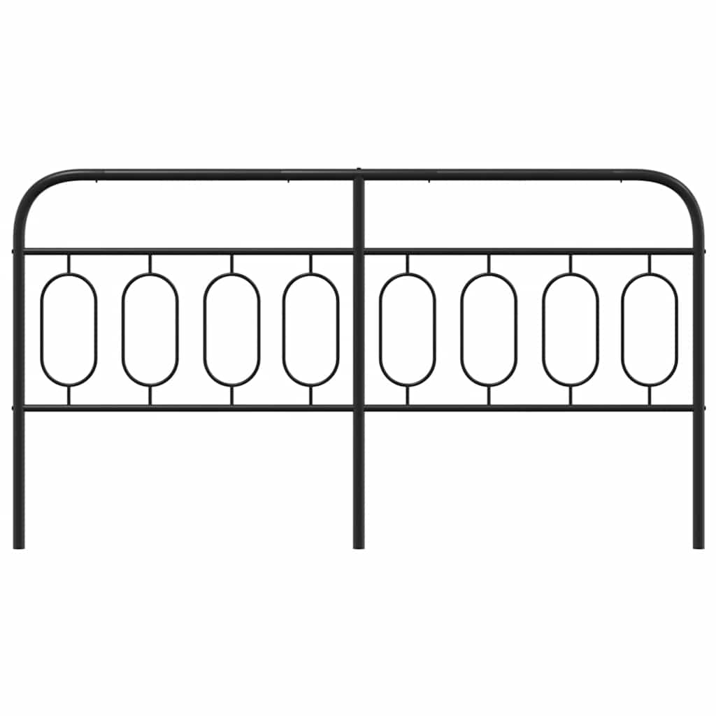 Metalno zamjensko uzglavlje crno 160 cm