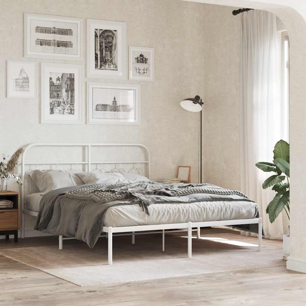 Metalno zamjensko uzglavlje bijelo 150 cm