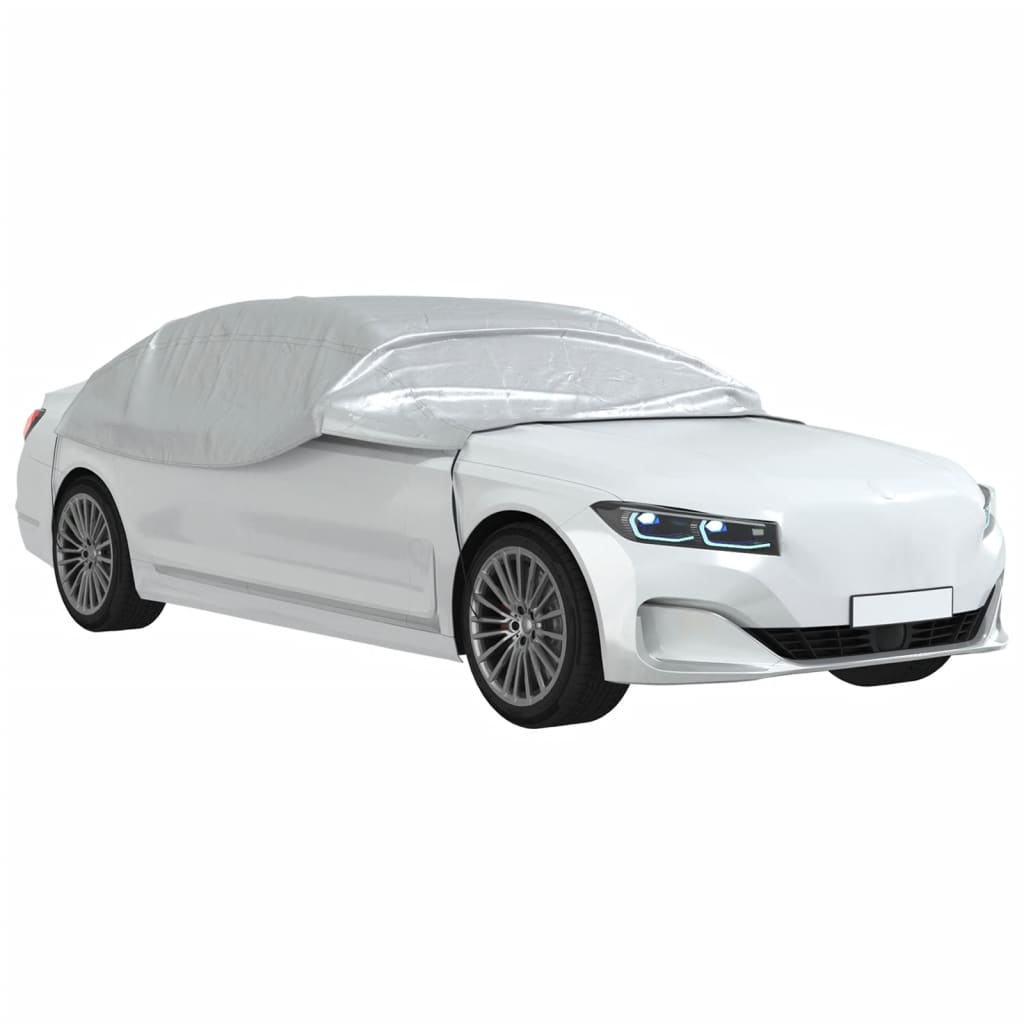 Navlaka za pola automobila s kukama srebrna L PEVA