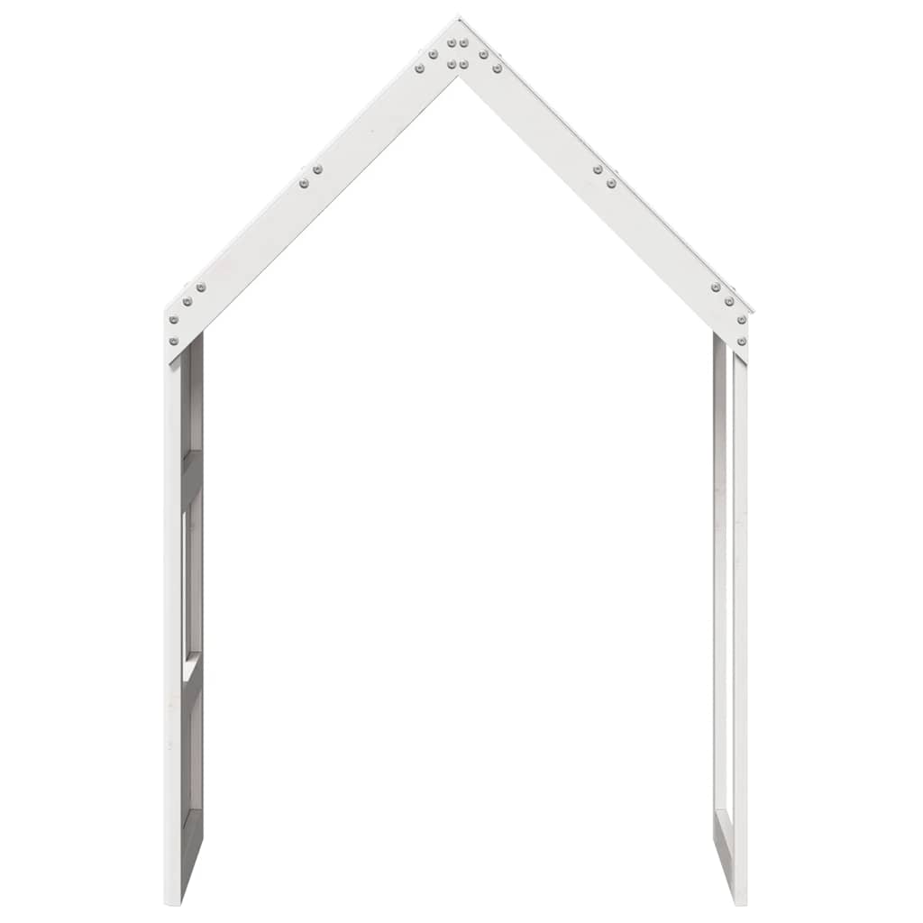 Krov za dječji krevet bijeli 60x99x139,5 cm masivna borovina