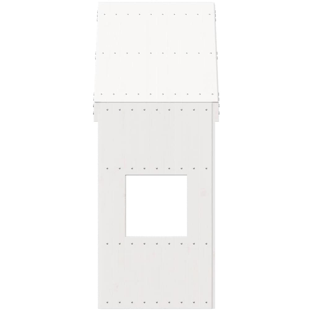 Krov za dječji krevet bijeli 55x84x132 cm masivna borovina