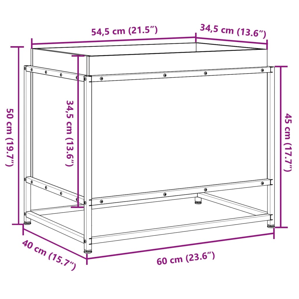 Vrtna sadilica 60 x 40 x 50 cm od impregnirane borovine