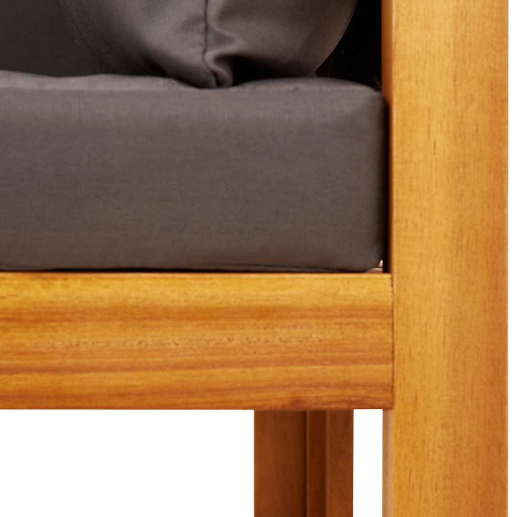 Vrtna sofa kutna s jastucima drvo akacije i ratana