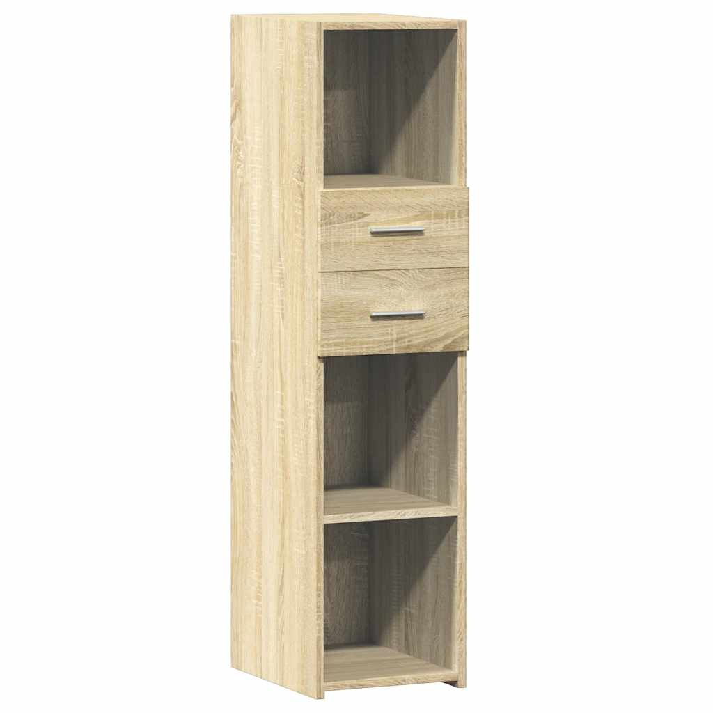 Visoka komoda boja hrasta 30 x 42,5 x 124 cm konstruirano drvo