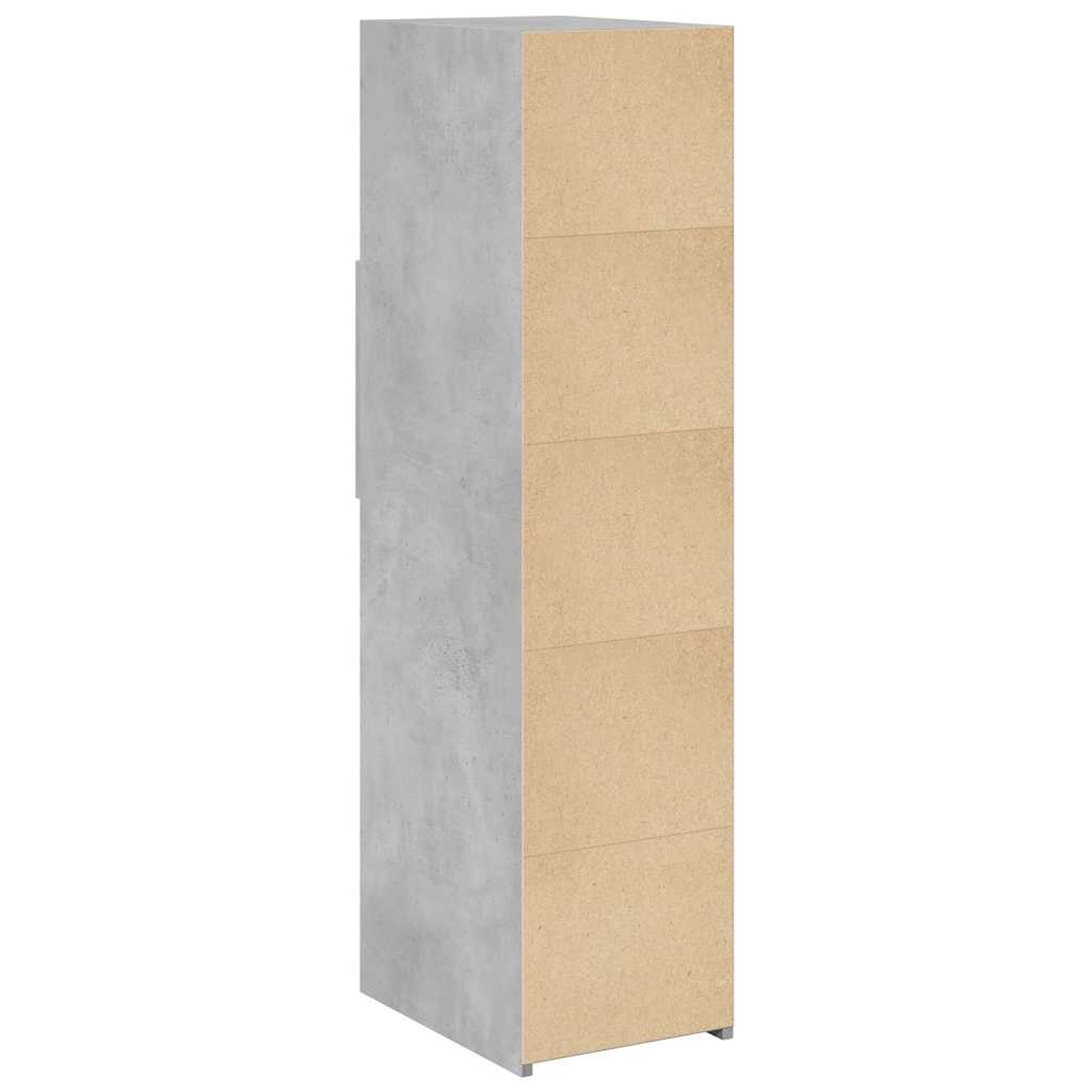 Visoka komoda boja betona 30 x 42,5 x 124 cm konstruirano drvo