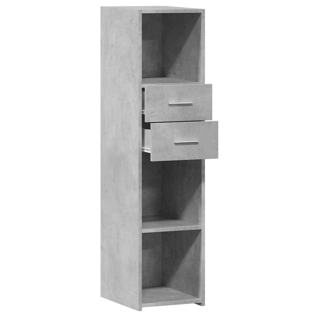 Visoka komoda boja betona 30 x 42,5 x 124 cm konstruirano drvo