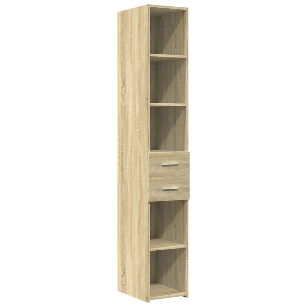 Visoka komoda boja hrasta 30x42,5x185 cm od konstruiranog drva