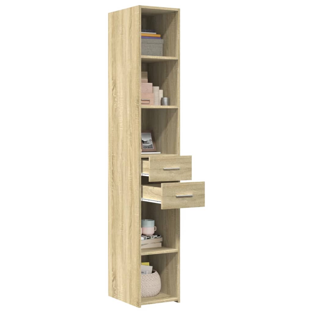 Visoka komoda boja hrasta 30x42,5x185 cm od konstruiranog drva