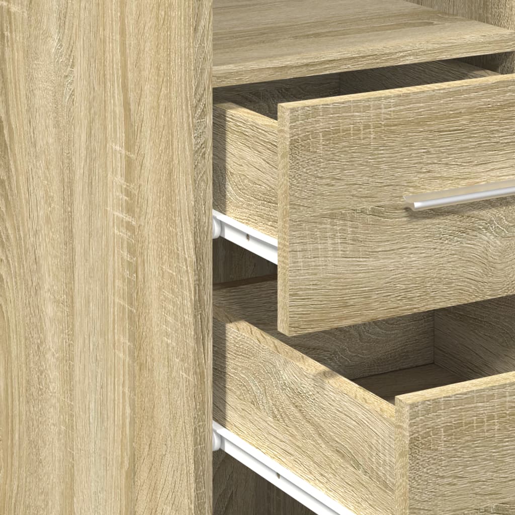 Visoka komoda boja hrasta 30x42,5x185 cm od konstruiranog drva