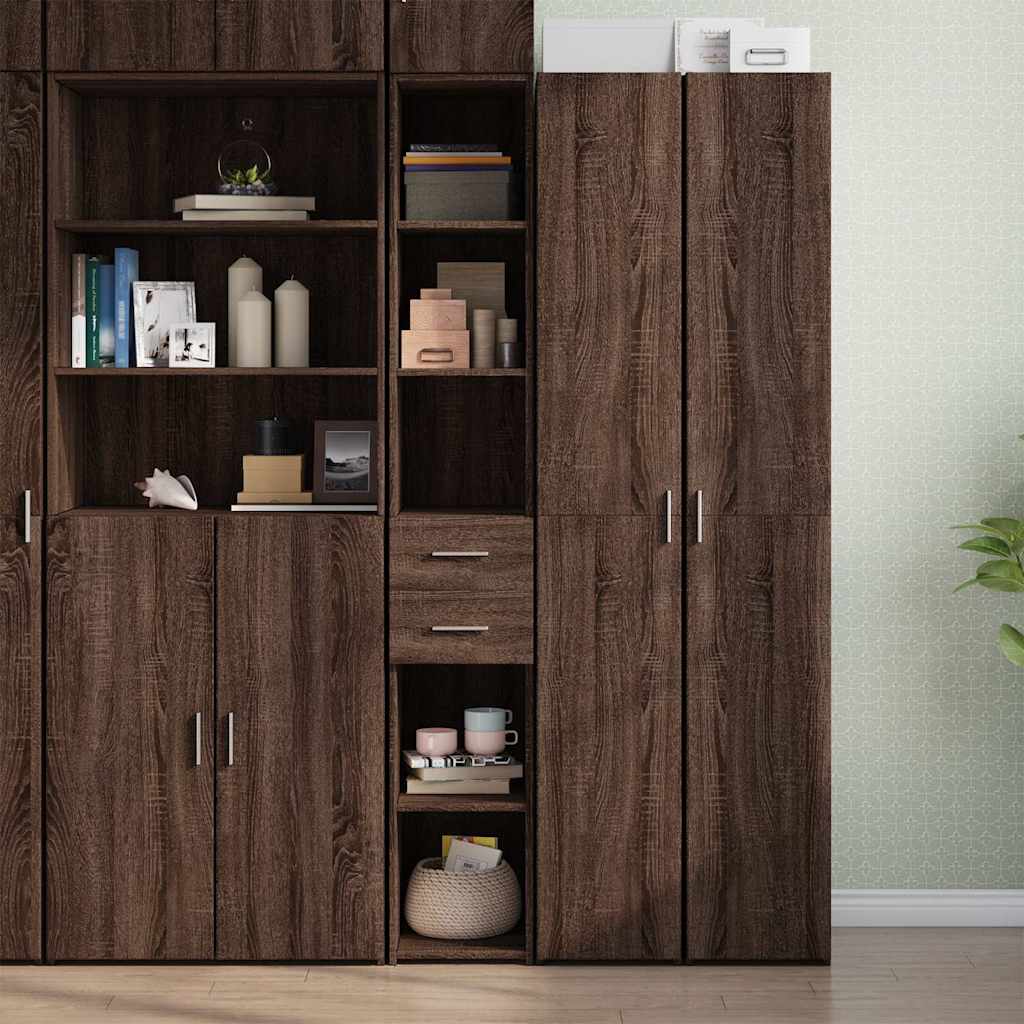Visoka komoda boja hrasta 30x42,5x185 cm od konstruiranog drva