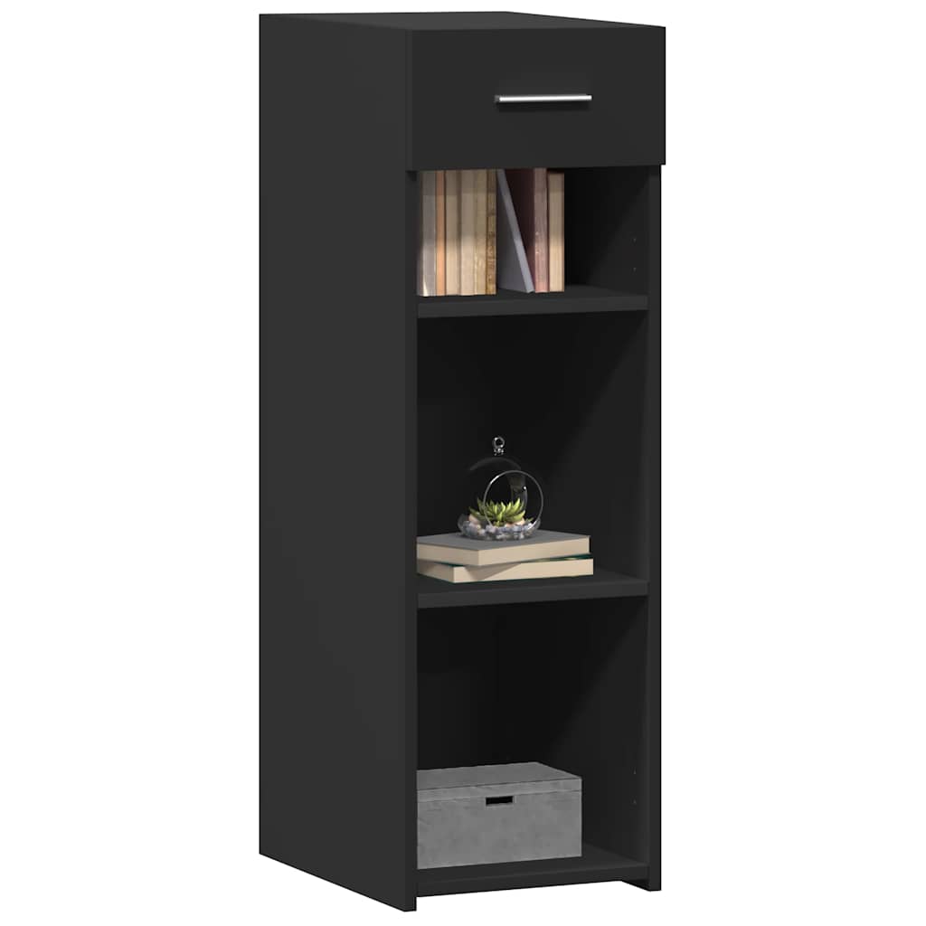 Komoda crna 30 x 42,5 x 93 cm od konstruiranog drva
