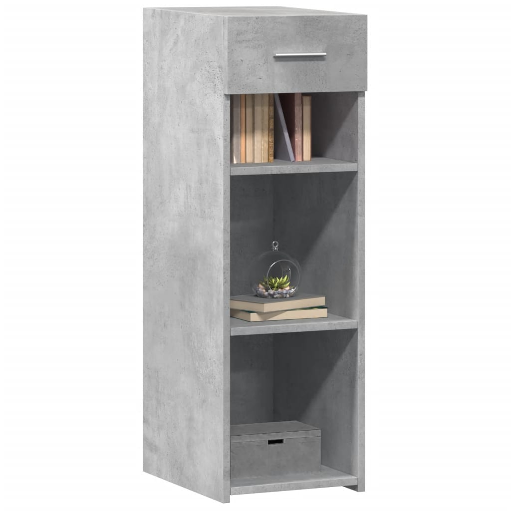 Komoda siva boja betona 30x42,5x93 cm od konstruiranog drva