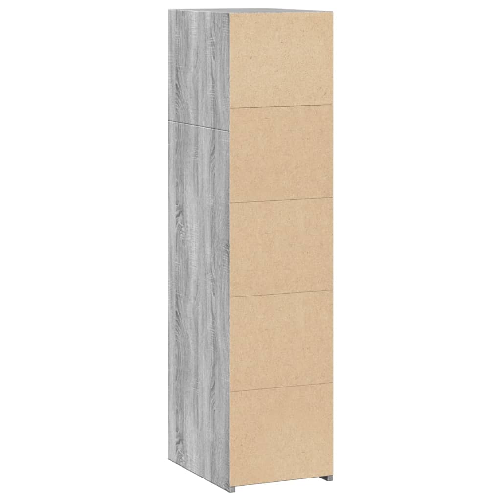 Visoka komoda siva sonome 30x41x124 cm od konstruiranog drva