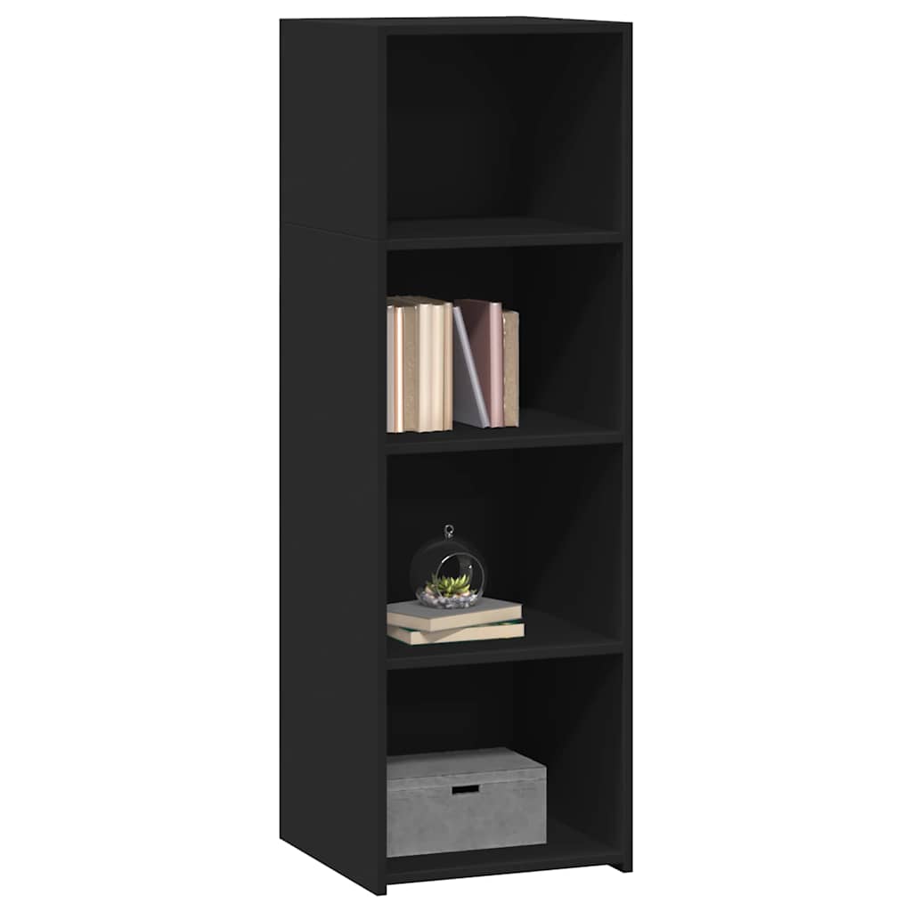 Visoka komoda crna 40x41x124 cm od konstruiranog drva