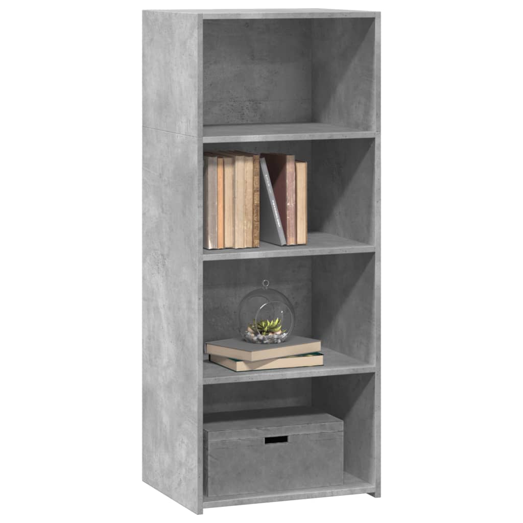 Visoka komoda siva boja betona 50x41x124 cm konstruirano drvo