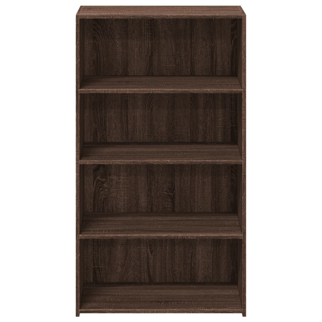 Visoka komoda smeđe boje hrasta 70x41x124 cm konstruirano drvo