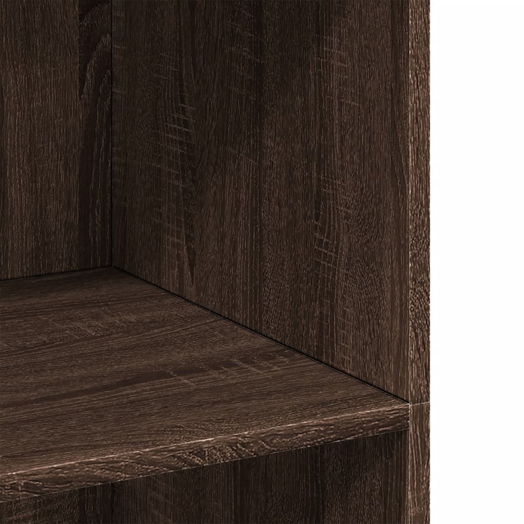 Visoka komoda smeđe boje hrasta 70x41x124 cm konstruirano drvo