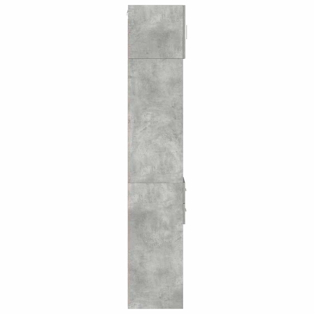 Uski ormarić za pohranu sivi 30x42,5x225 cm konstruirano drvo