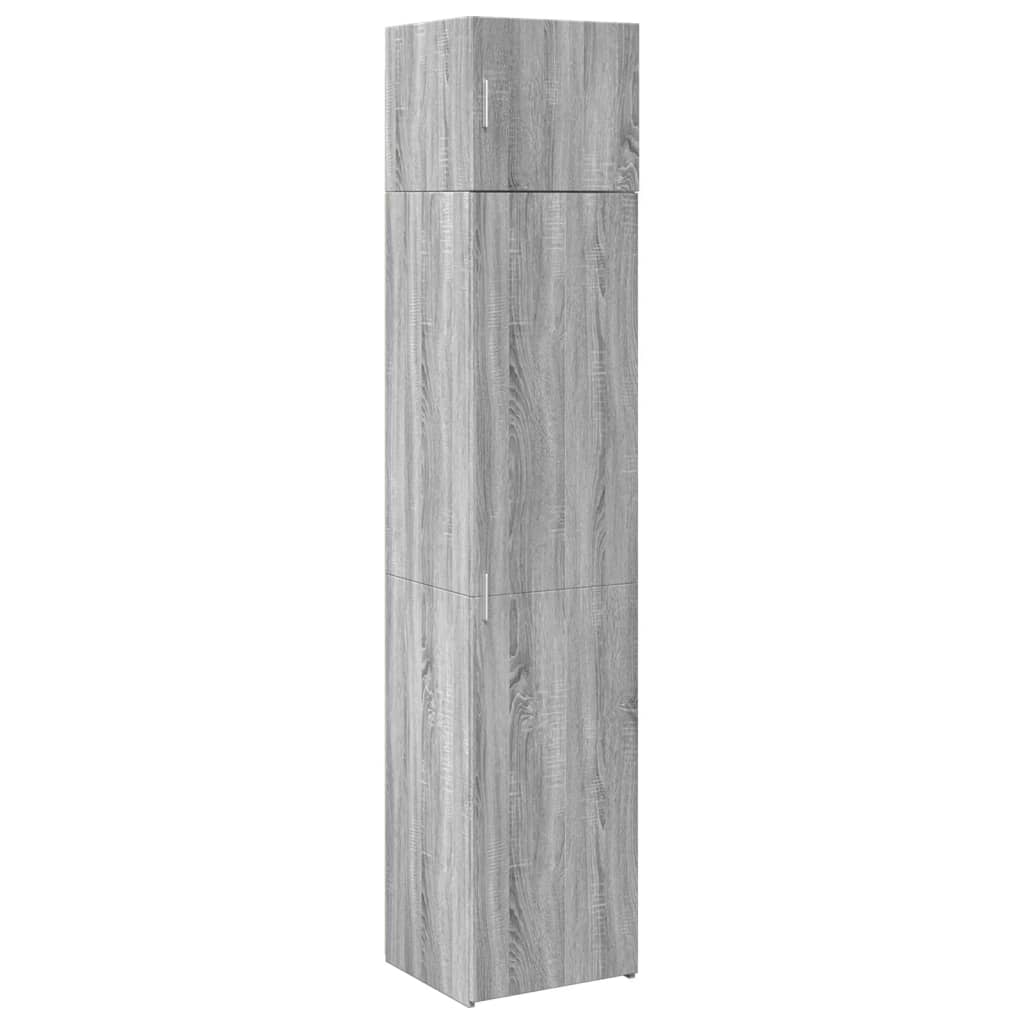 Uski ormarić za pohranu siva boja hrasta 45x42,5x225 cm drveni
