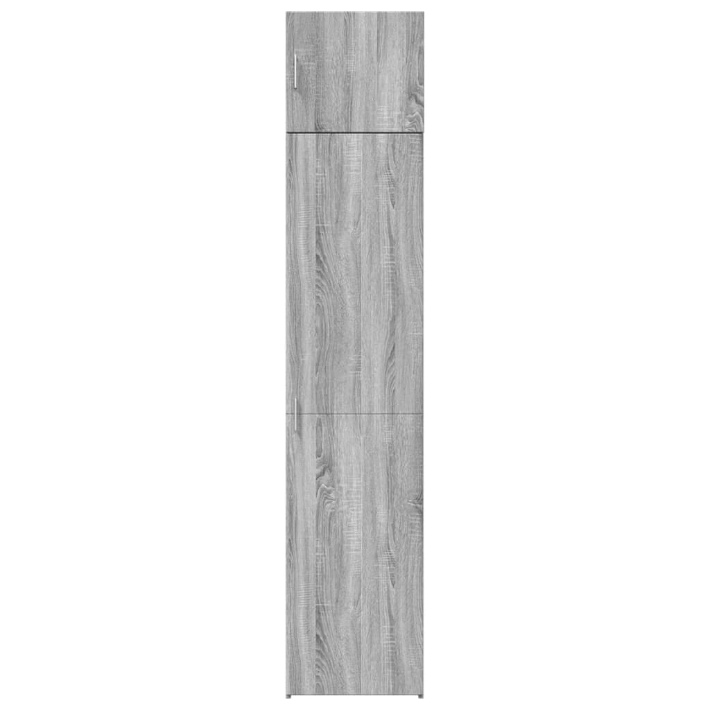 Uski ormarić za pohranu siva boja hrasta 45x42,5x225 cm drveni