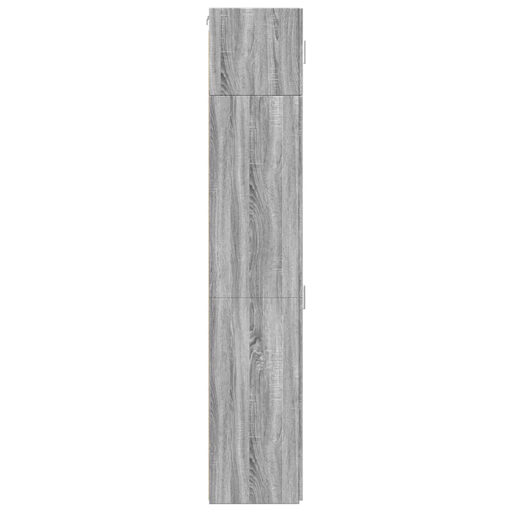 Uski ormarić za pohranu siva boja hrasta 45x42,5x225 cm drveni