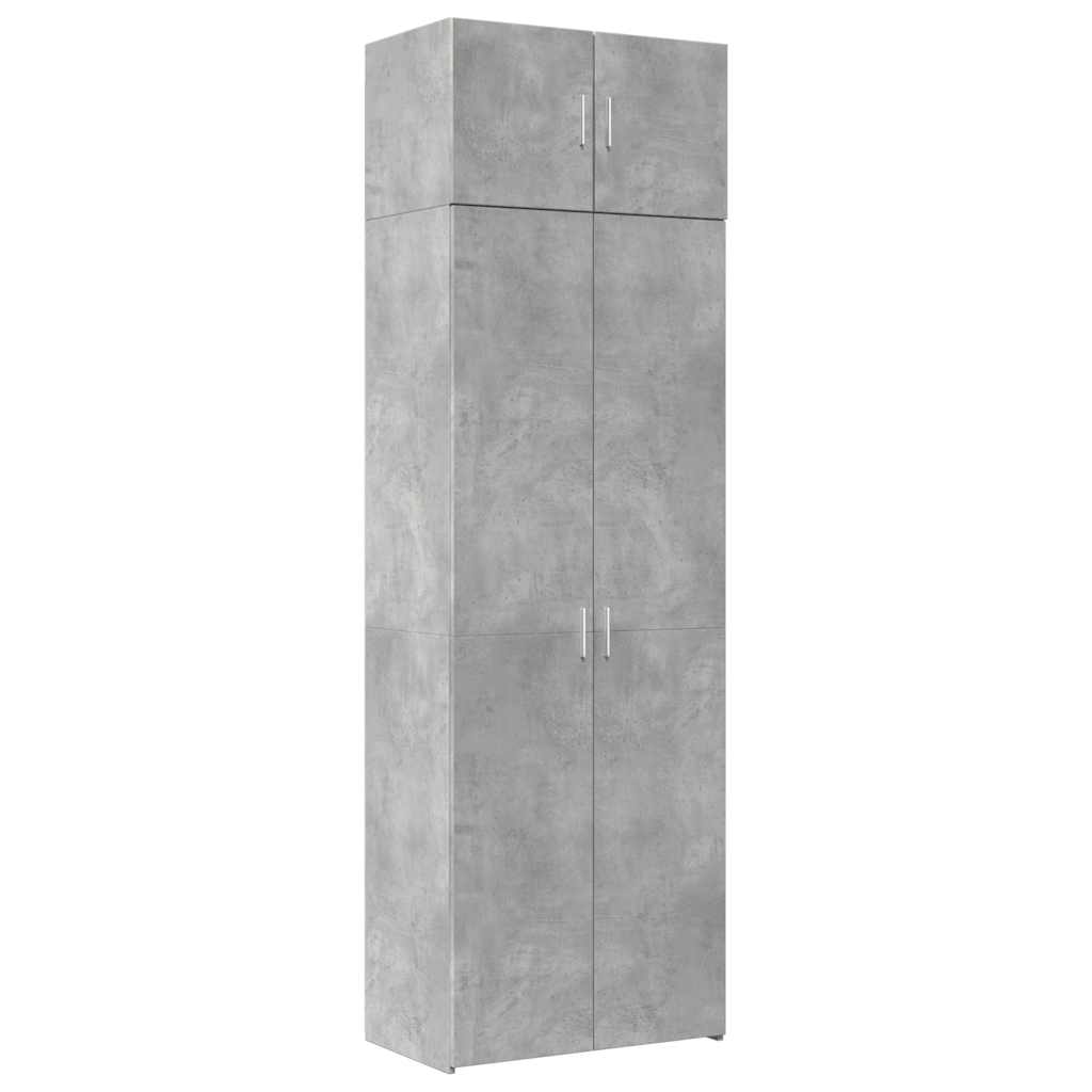 Ormarić za pohranu boja betona 70x42,5x225 cm konstruirano drvo