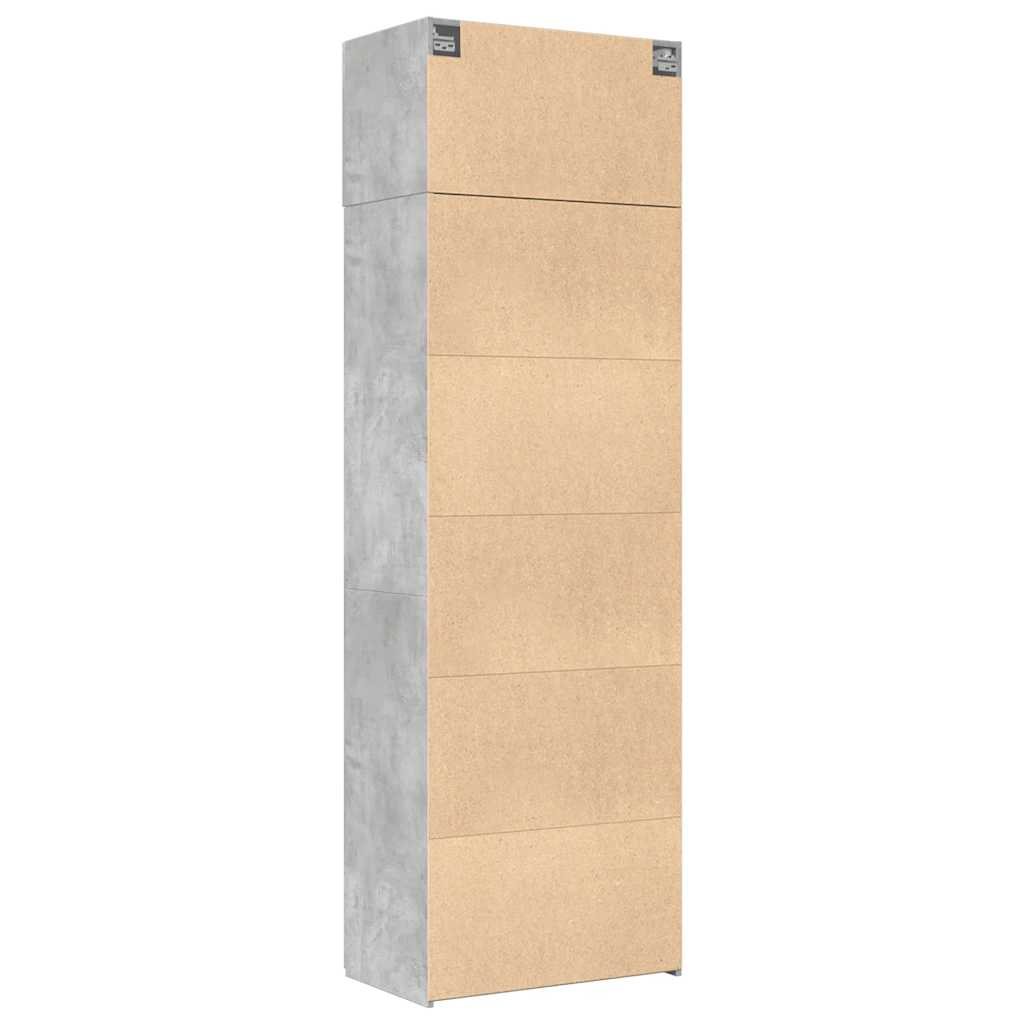 Ormarić za pohranu boja betona 70x42,5x225 cm konstruirano drvo