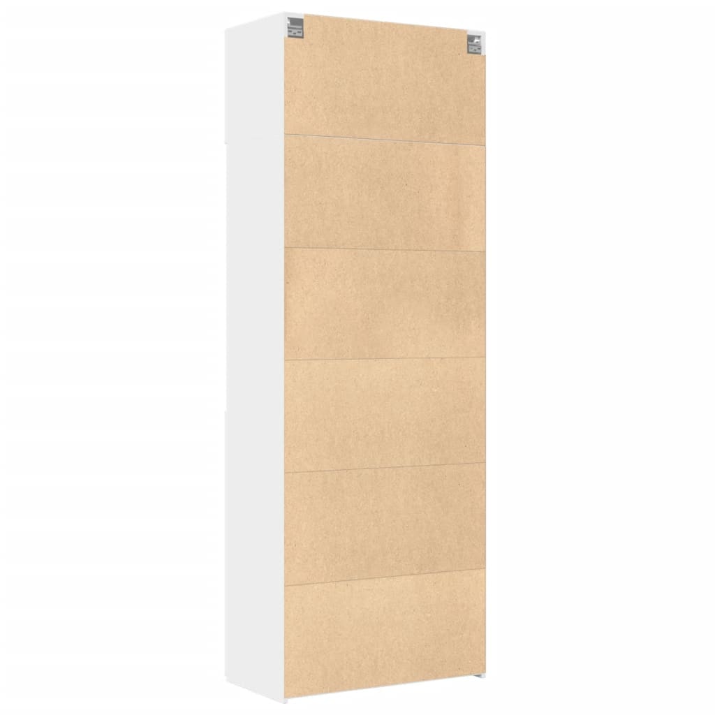 Ormarić za pohranu bijeli 80 x 42,5 x 225 cm konstruirano drvo
