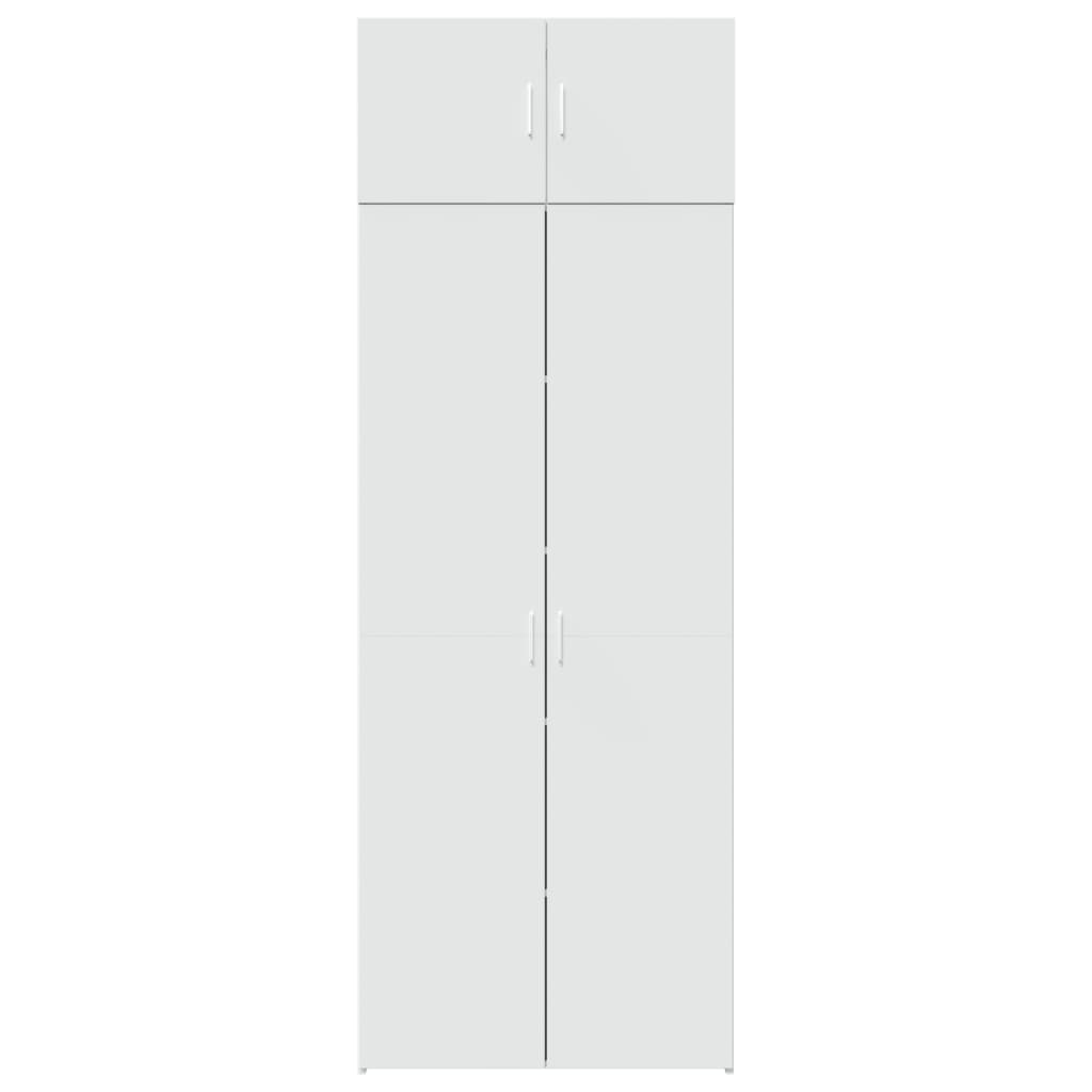 Ormarić za pohranu bijeli 80 x 42,5 x 225 cm konstruirano drvo