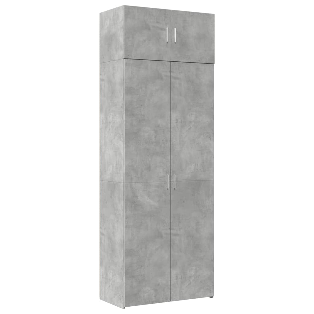 Ormarić za pohranu boja betona 80x42,5x225 cm konstruirano drvo