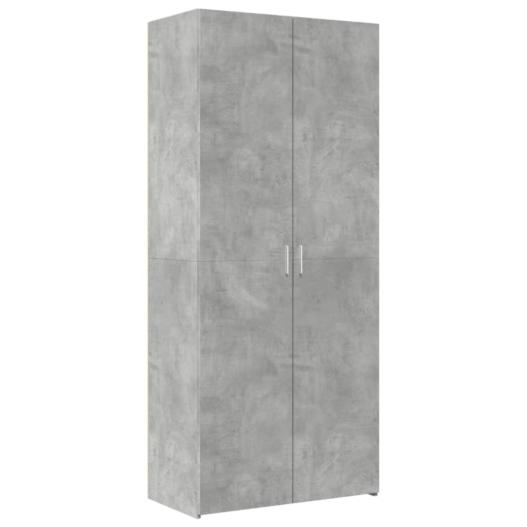 Visoka komoda boje betona 80x42,5x249 cm od konstruiranog drva
