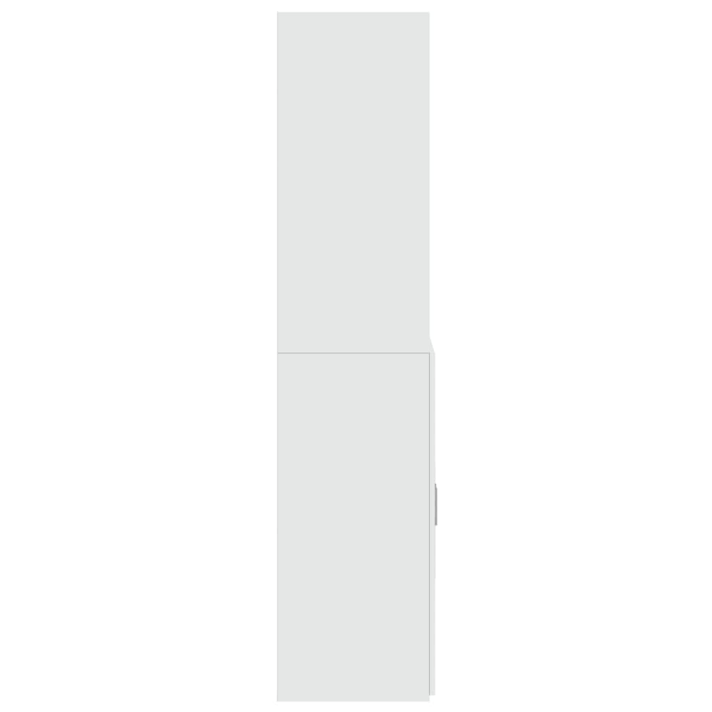Visoka komoda bijela 80 x 42,5 x 185 cm od konstruiranog drva