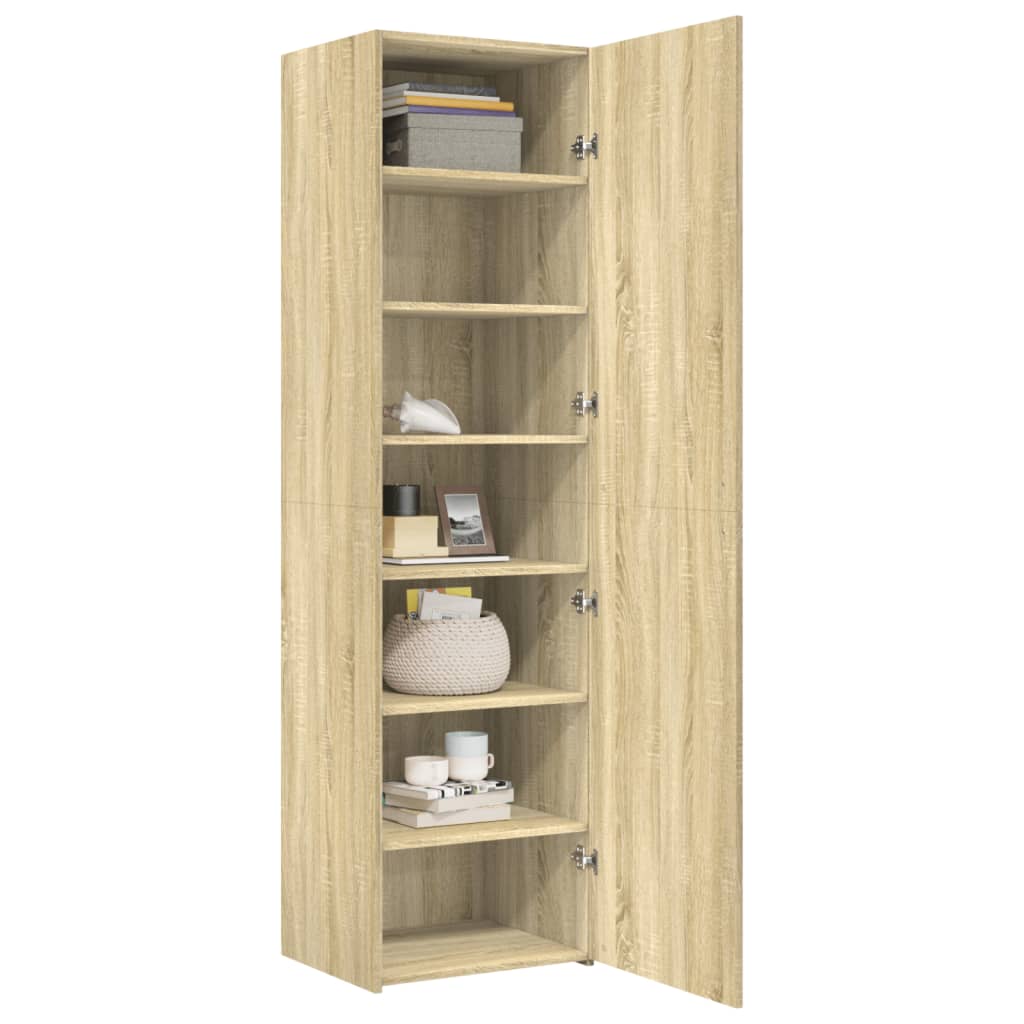 Visoka komoda boja hrasta 50x42,5x185 cm od konstruiranog drva