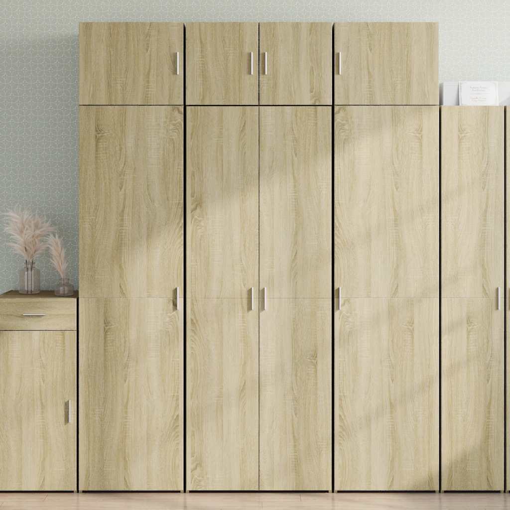 Visoka komoda boja hrasta 70x42,5x185 cm od konstruiranog drva