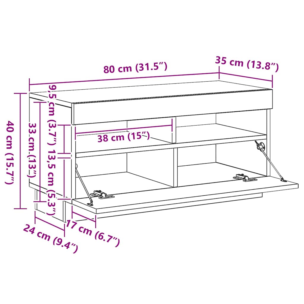 Visoka komoda boja betona 70x42,5x185 cm od konstruiranog drva