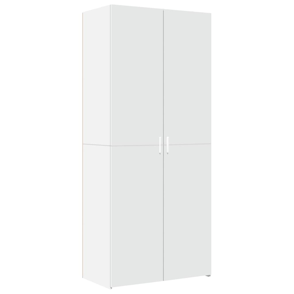Visoka komoda bijela 80 x 42,5 x 185 cm od konstruiranog drva