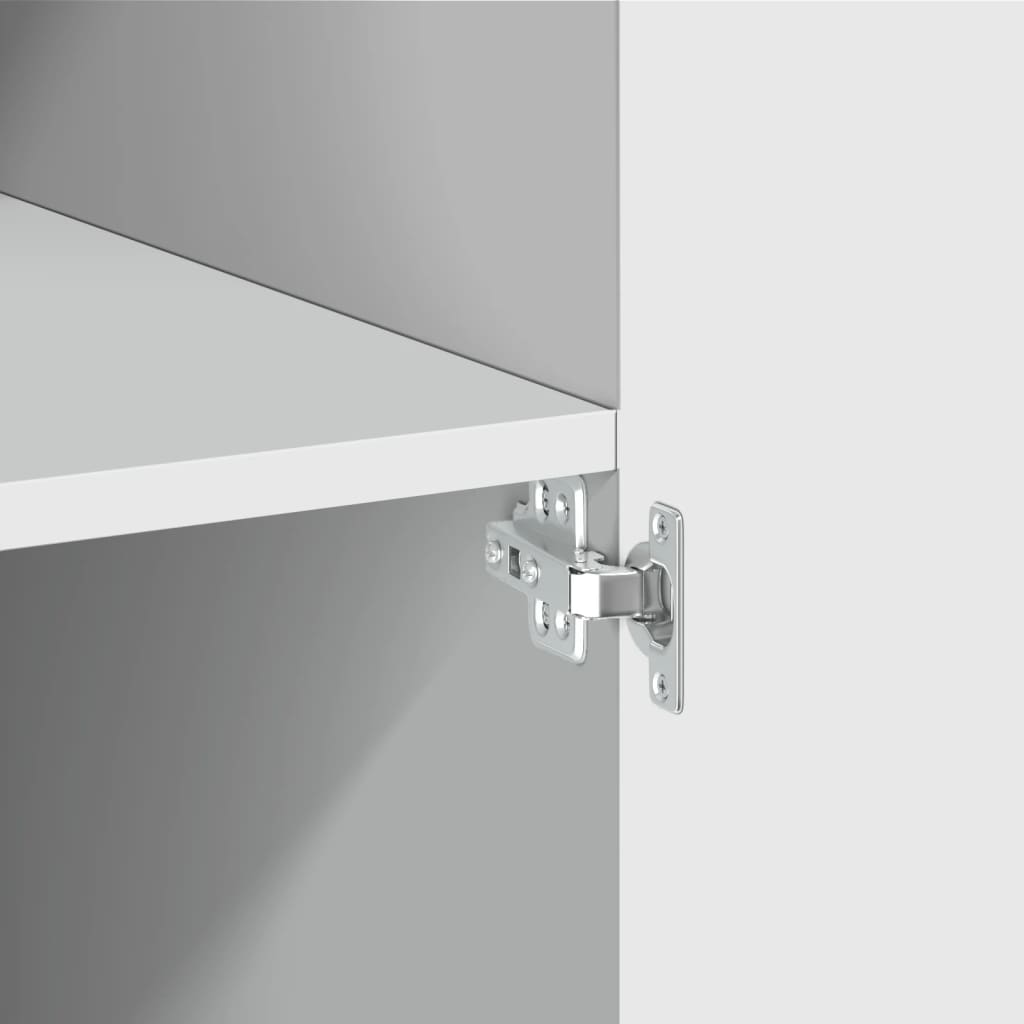 Visoka komoda bijela 80 x 42,5 x 185 cm od konstruiranog drva