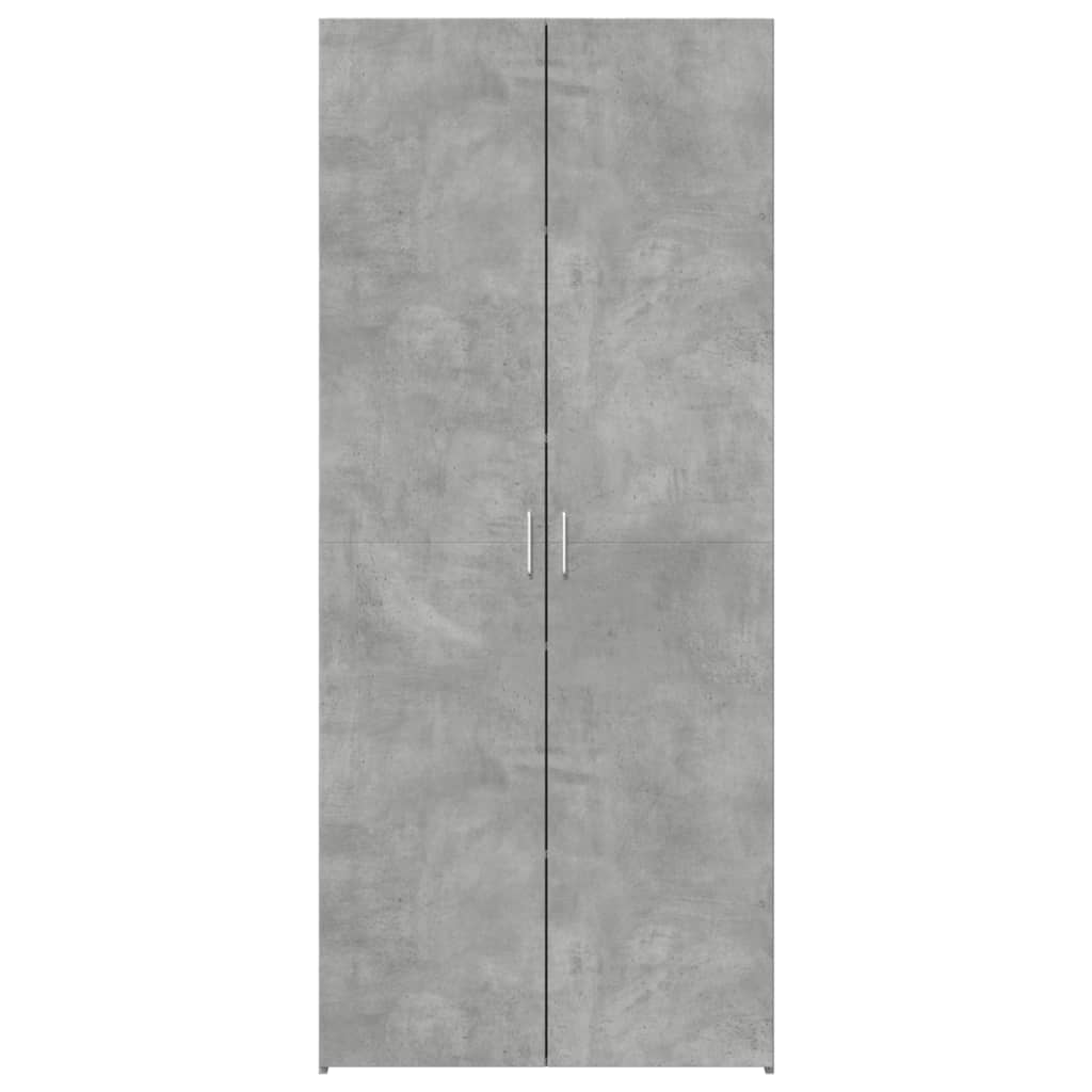 Visoka komoda siva boja betona 80 x 42,5 x 185 cm drvena