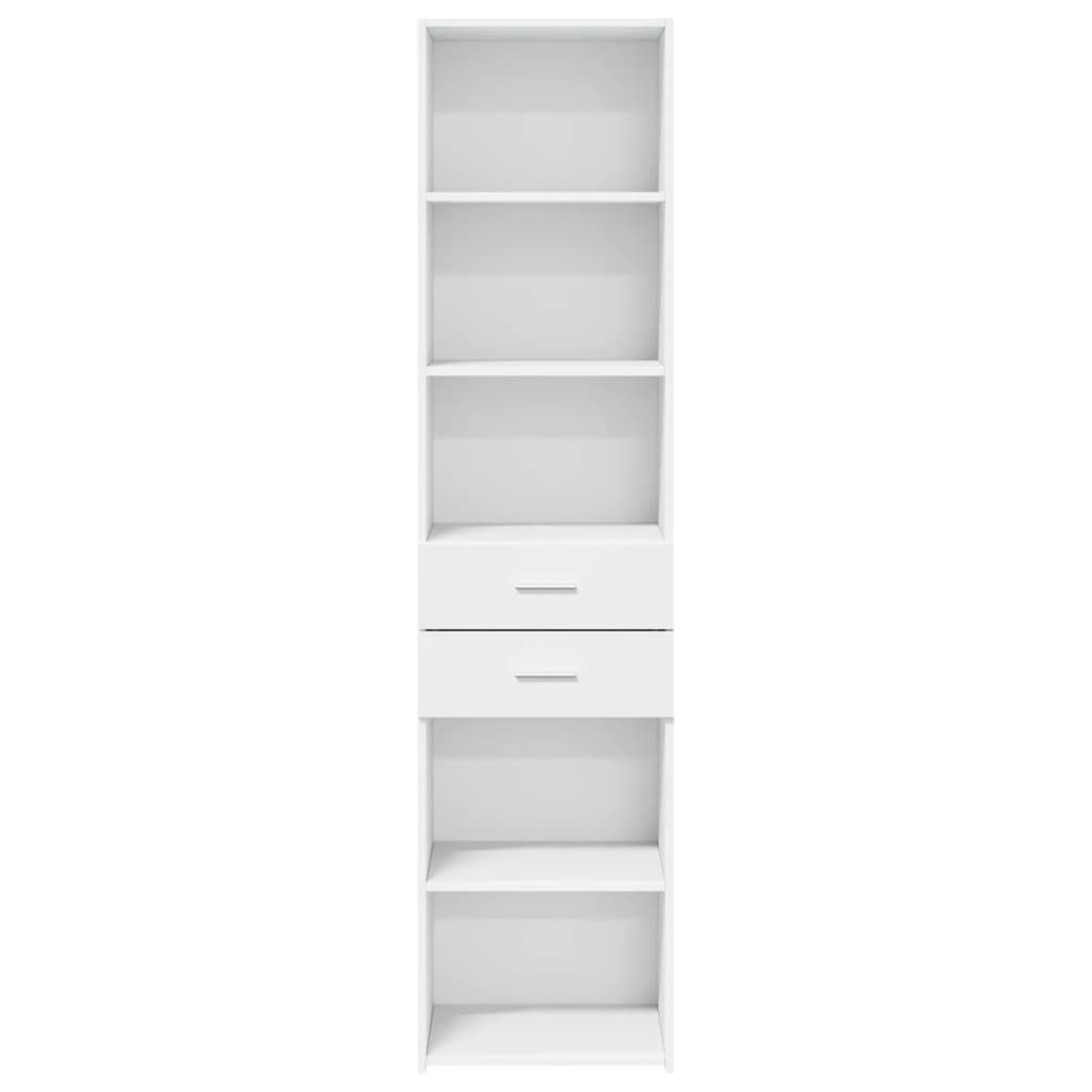 Visoka komoda bijela 45x42,5x185 cm od konstruiranog drva