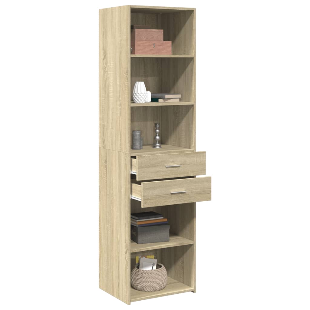 Visoka komoda boja hrasta 50x42,5x185 cm od konstruiranog drva
