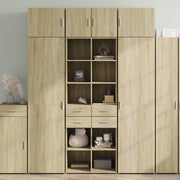 Visoka komoda boja hrasta 70x42,5x185 cm od konstruiranog drva