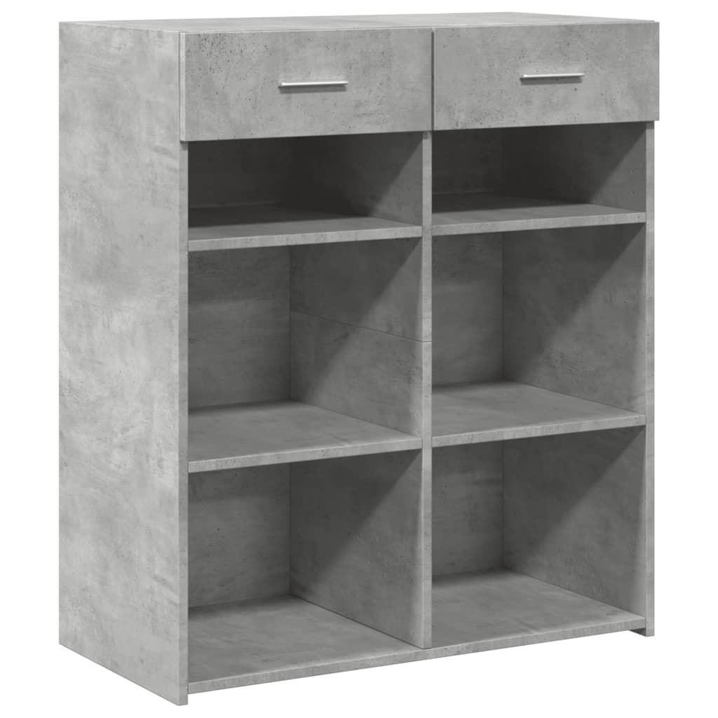 Komoda siva boja betona 80 x 42,5 x 93 cm od konstruiranog drva