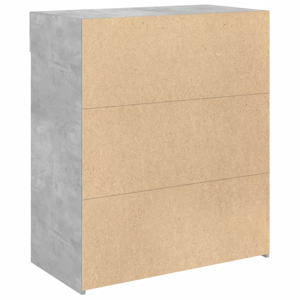 Komoda siva boja betona 80 x 42,5 x 93 cm od konstruiranog drva