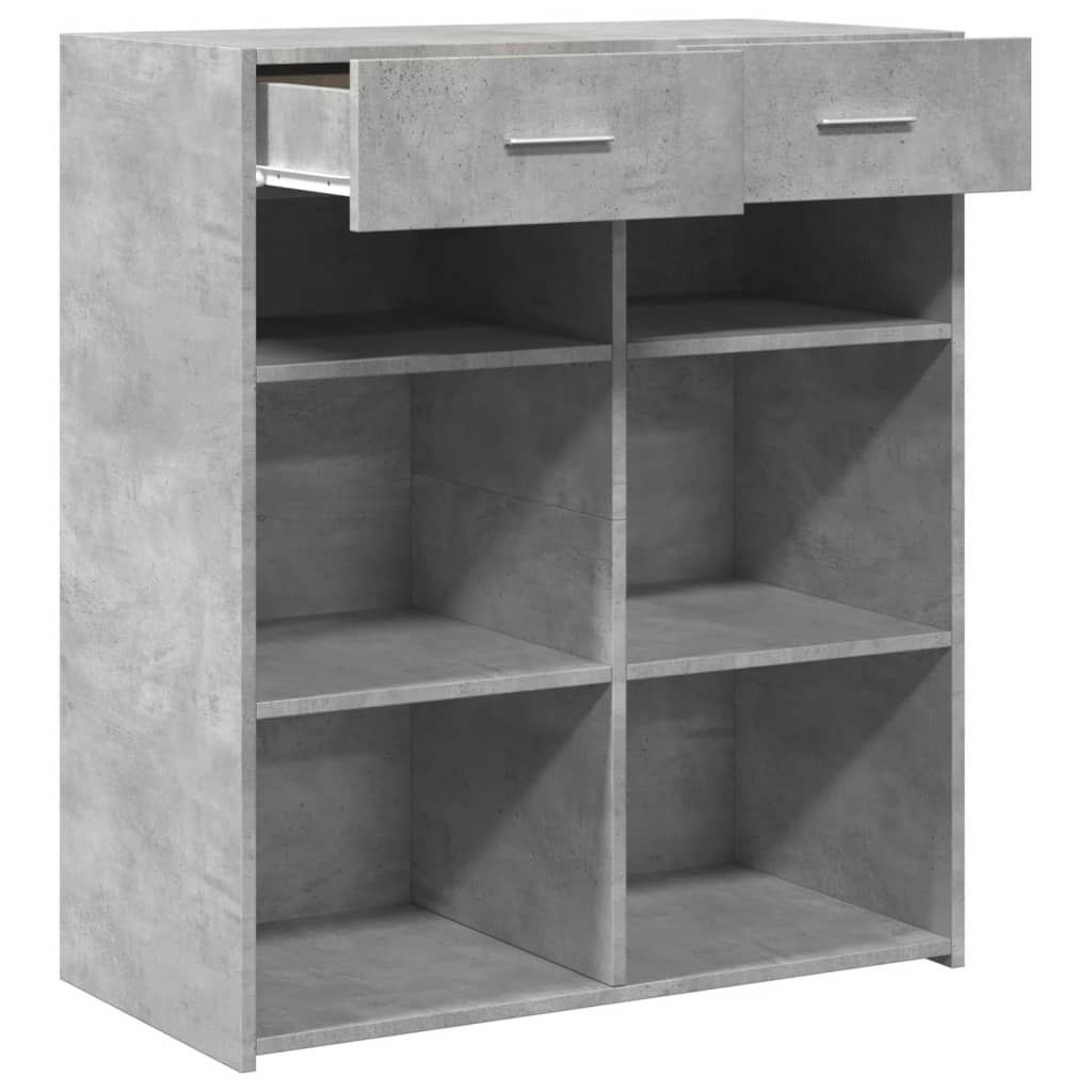 Komoda siva boja betona 80 x 42,5 x 93 cm od konstruiranog drva