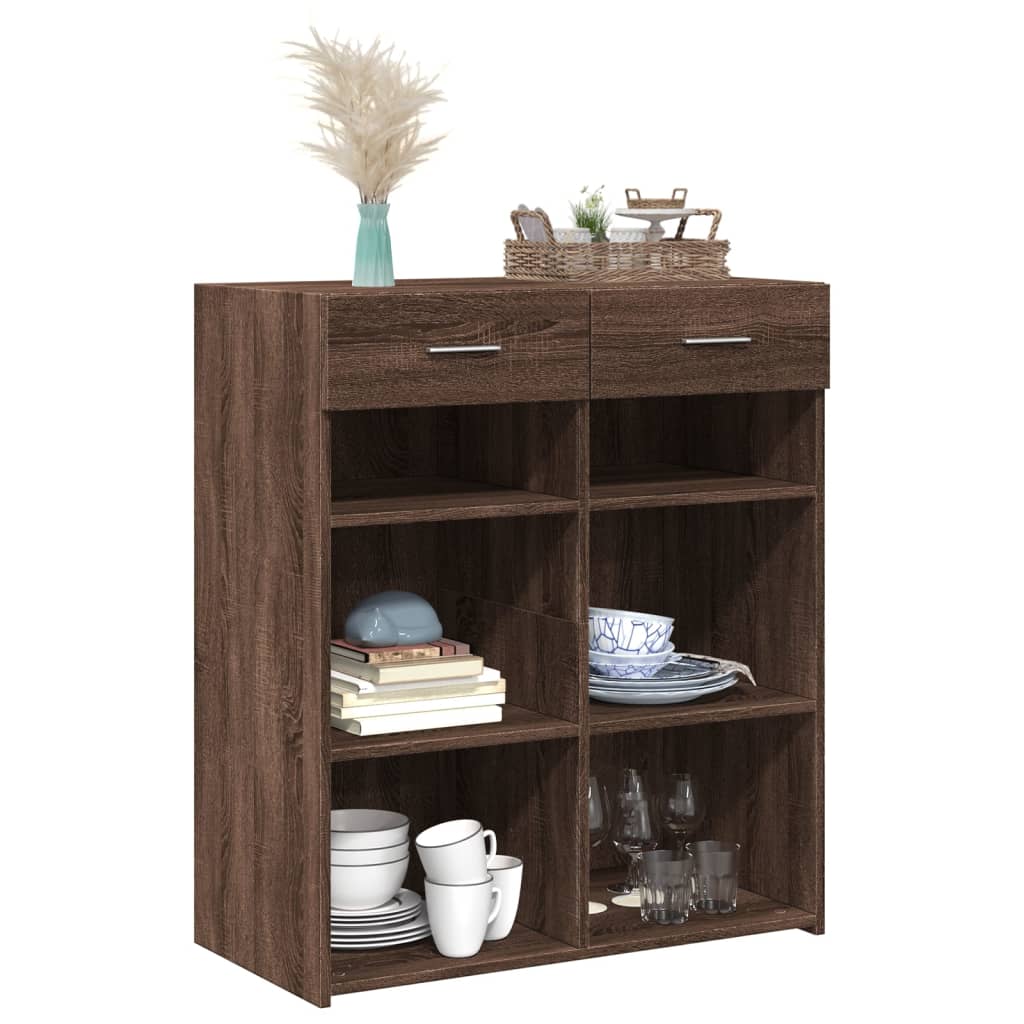 Komoda boja smeđeg hrasta 80x42,5x93 cm od konstruiranog drva