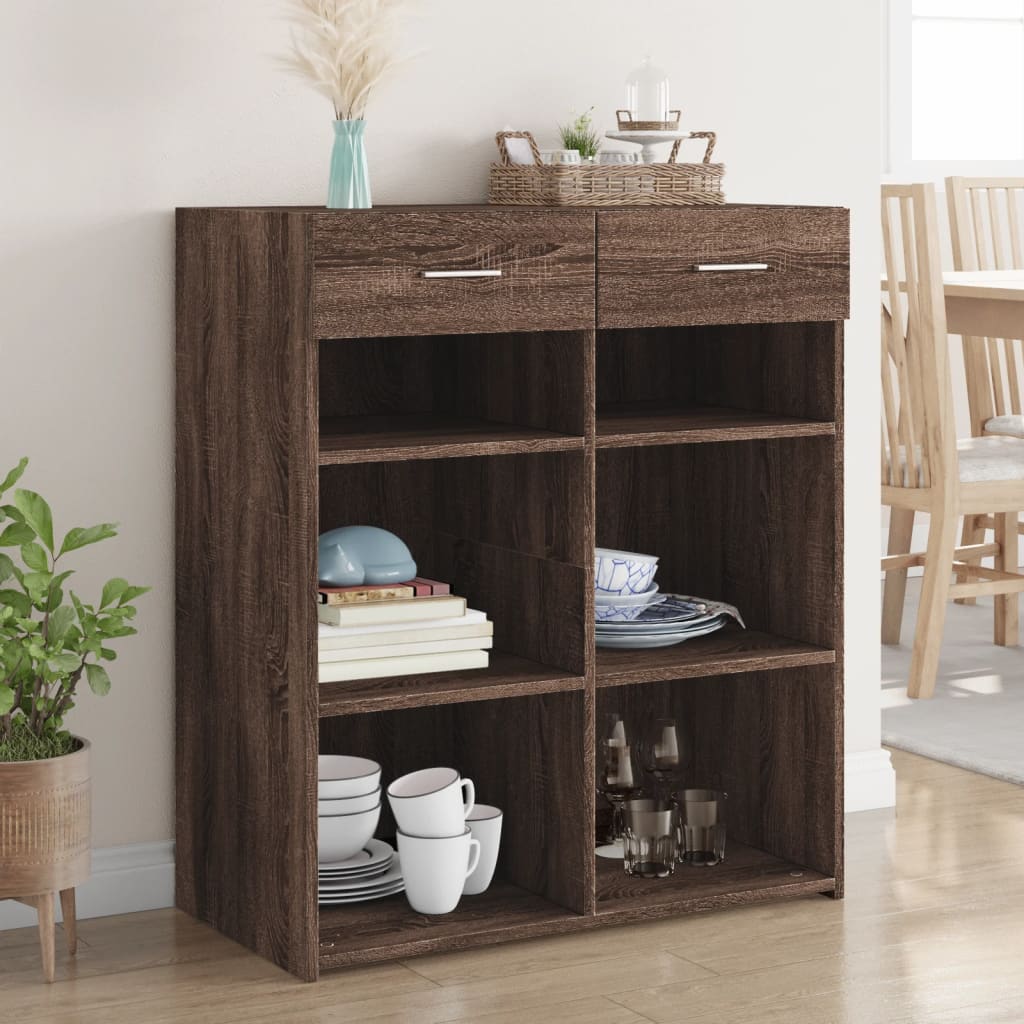 Komoda boja smeđeg hrasta 80x42,5x93 cm od konstruiranog drva
