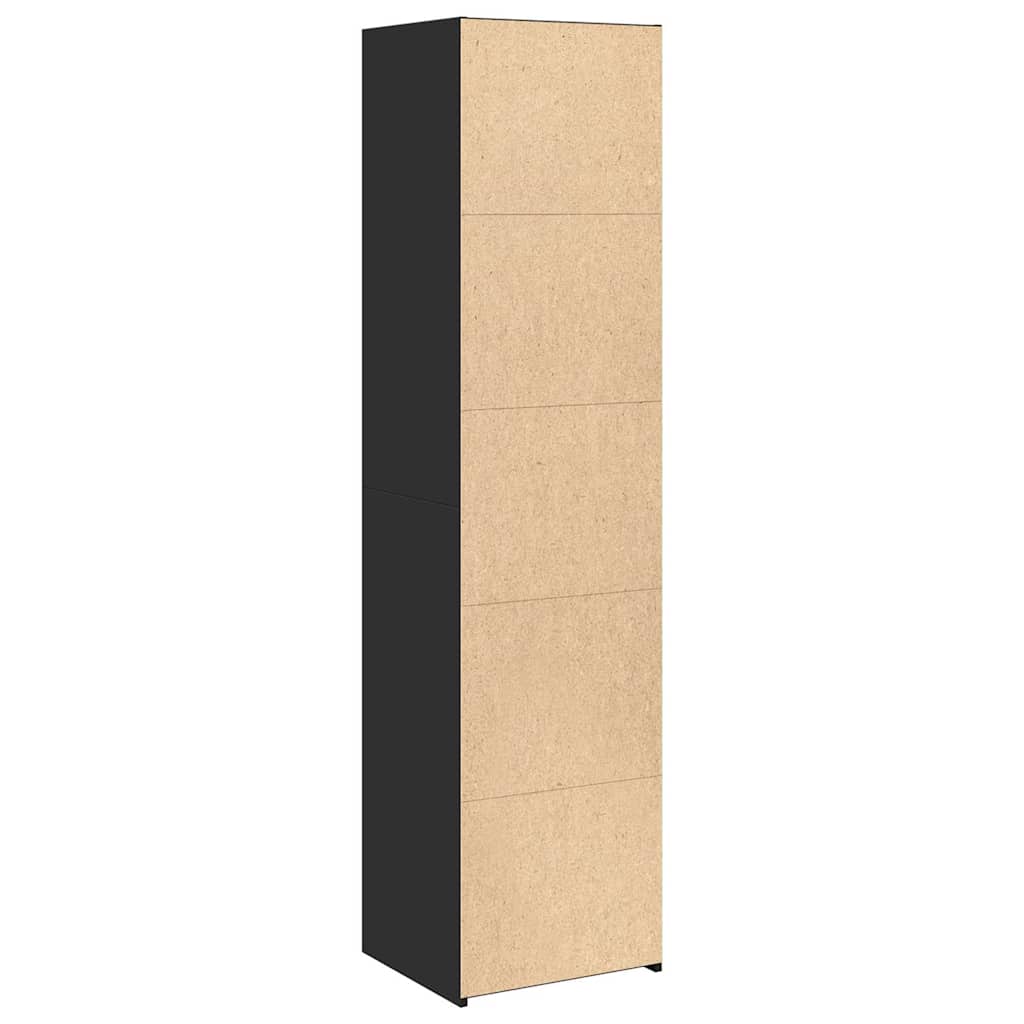 Visoka komoda crna 45 x 41 x 185 cm od konstruiranog drva
